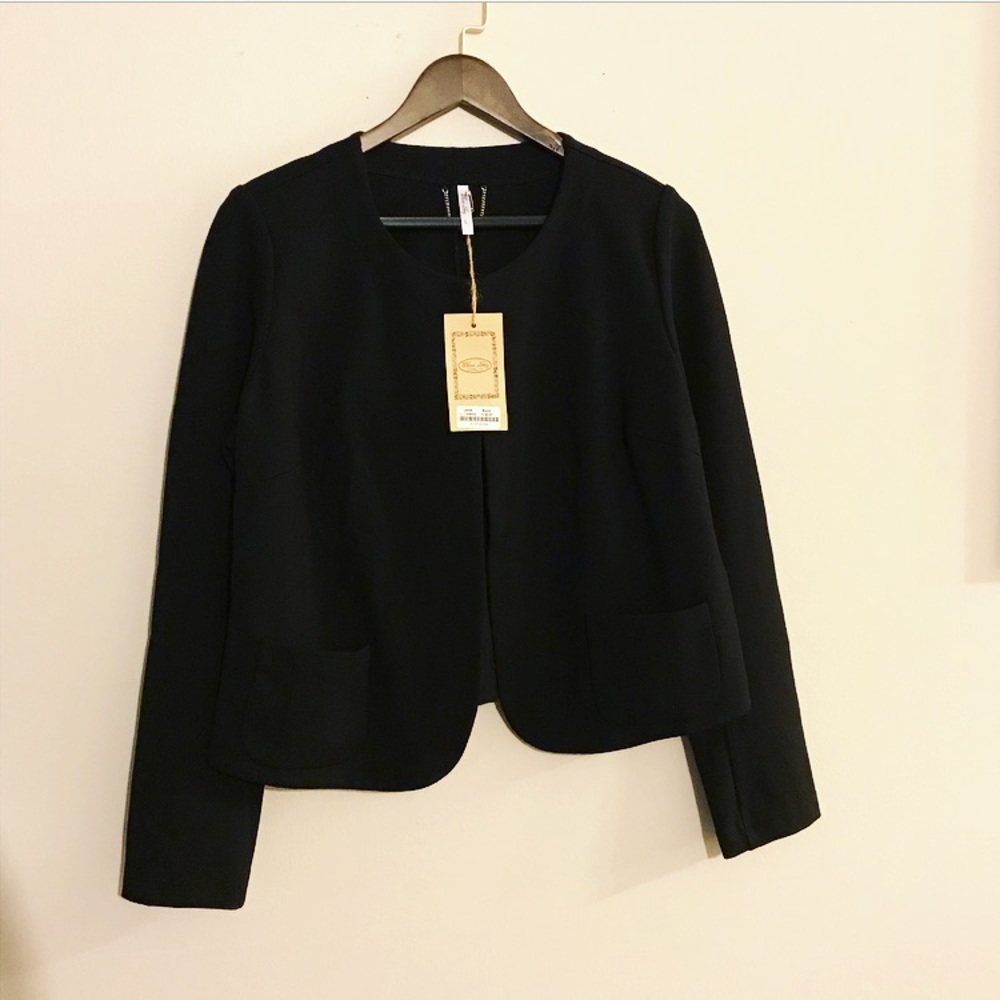 Blue Sky Black Blazer Size Large NWT New With Tags